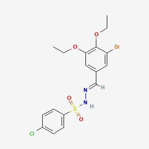 molecular formula C17H18BrClN2O4S B5805934 N'-(3-bromo-4,5-diethoxybenzylidene)-4-chlorobenzenesulfonohydrazide 