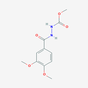 molecular formula C11H14N2O5 B5805987 methyl N-[(3,4-dimethoxybenzoyl)amino]carbamate 