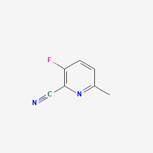 molecular formula C7H5FN2 B580600 3-Fluoro-6-methylpyridine-2-carbonitrile CAS No. 1211527-37-5
