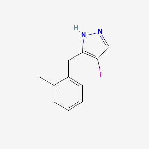 molecular formula C11H11IN2 B580604 4-Iodo-3-(2-methylbenzyl)-1H-pyrazole CAS No. 1260838-10-5