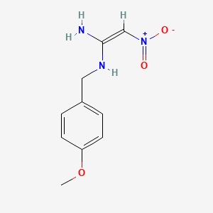 molecular formula C10H13N3O3 B580612 (Z)-N~1~-(4-methoxybenzyl)-2-nitroethylene-1,1-diamine CAS No. 1211892-14-6