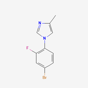 molecular formula C10H8BrFN2 B580615 1-(4-bromo-2-fluorophenyl)-4-methyl-1H-imidazole CAS No. 1241675-16-0