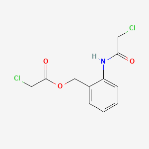 molecular formula C11H11Cl2NO3 B580616 Chloro-acetic acid 2-(2-chloro-acetylamino)-benzyl ester CAS No. 1313712-59-2