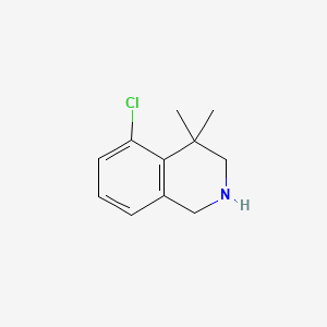 molecular formula C11H14ClN B580618 5-Chloro-4,4-dimethyl-1,2,3,4-tetrahydroisoquinoline CAS No. 1267273-47-1