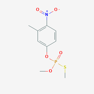 molecular formula C9H12NO5PS B058062 4-[甲氧基(甲硫基)磷酰氧基]-2-甲基-1-硝基苯 CAS No. 3344-14-7