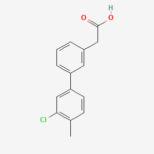 molecular formula C15H13ClO2 B580633 3-(3-Chloro-4-methylphenyl)phenylacetic acid CAS No. 1352318-33-2