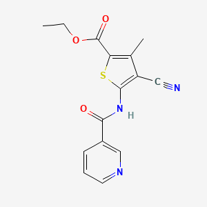 molecular formula C15H13N3O3S B5806347 ETHYL 4-CYANO-3-METHYL-5-[(3-PYRIDYLCARBONYL)AMINO]-2-THIOPHENECARBOXYLATE 
