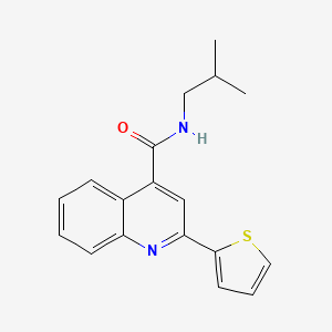 molecular formula C18H18N2OS B5806365 N~4~-isobutyl-2-(2-thienyl)-4-quinolinecarboxamide 