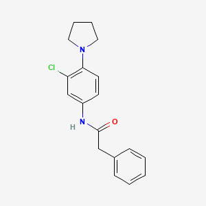 molecular formula C18H19ClN2O B5806386 N-(3-chloro-4-pyrrolidin-1-ylphenyl)-2-phenylacetamide 