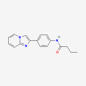 molecular formula C17H17N3O B5806417 N-(4-(imidazo[1,2-a]pyridin-2-yl)phenyl)butyramide 