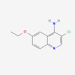 molecular formula C11H11ClN2O B580646 3-Chloro-6-ethoxyquinolin-4-amine CAS No. 1208677-22-8