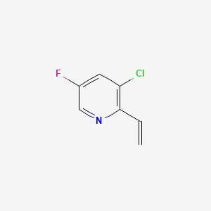 molecular formula C7H5ClFN B580647 3-Chloro-5-fluoro-2-vinylpyridine CAS No. 1374652-40-0