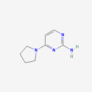 molecular formula C8H12N4 B580648 4-(Pyrrolidin-1-YL)pyrimidin-2-amine CAS No. 1215986-09-6