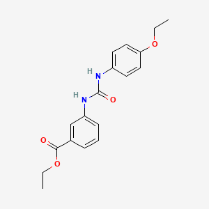 molecular formula C18H20N2O4 B5806505 ETHYL 3-{[(4-ETHOXYANILINO)CARBONYL]AMINO}BENZOATE 