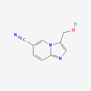 molecular formula C9H7N3O B580653 3-(Hydroxymethyl)imidazo[1,2-a]pyridine-6-carbonitrile CAS No. 1313726-32-7