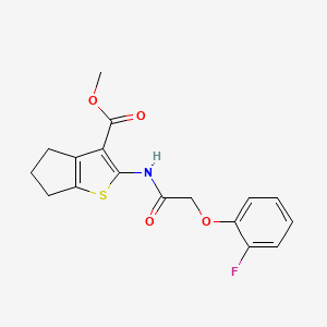 molecular formula C17H16FNO4S B5806593 METHYL 2-{[2-(2-FLUOROPHENOXY)ACETYL]AMINO}-5,6-DIHYDRO-4H-CYCLOPENTA[B]THIOPHENE-3-CARBOXYLATE 