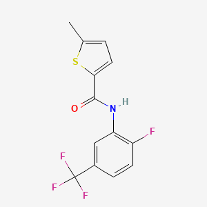 molecular formula C13H9F4NOS B5806612 N-[2-fluoro-5-(trifluoromethyl)phenyl]-5-methylthiophene-2-carboxamide 