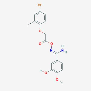 molecular formula C18H19BrN2O5 B5806651 [(Z)-[amino-(3,4-dimethoxyphenyl)methylidene]amino] 2-(4-bromo-2-methylphenoxy)acetate 