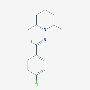 molecular formula C14H19ClN2 B5806797 N-[(E)-(4-chlorophenyl)methylidene]-2,6-dimethylpiperidin-1-amine 