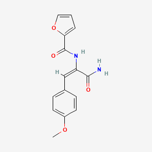 molecular formula C15H14N2O4 B5806827 N-[(1E)-3-amino-1-(4-methoxyphenyl)-3-oxoprop-1-en-2-yl]furan-2-carboxamide 