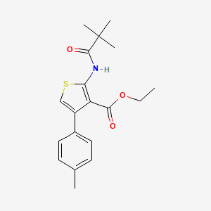 molecular formula C19H23NO3S B5806860 Ethyl 2-[(2,2-dimethylpropanoyl)amino]-4-(4-methylphenyl)thiophene-3-carboxylate CAS No. 5885-99-4