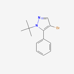 molecular formula C13H15BrN2 B580689 4-bromo-1-tert-butyl-5-phenyl-1H-pyrazole CAS No. 1269291-10-2