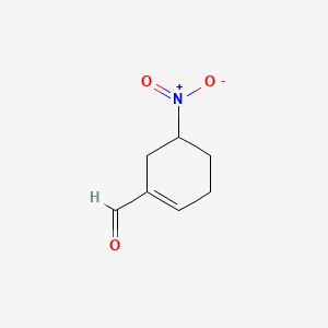 molecular formula C7H9NO3 B580690 5-Nitrocyclohex-1-enecarbaldehyde CAS No. 900186-75-6