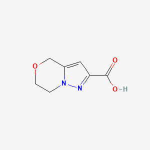 molecular formula C7H8N2O3 B580694 6,7-dihydro-4H-pyrazolo[5,1-c][1,4]oxazine-2-carboxylic acid CAS No. 1219694-53-7