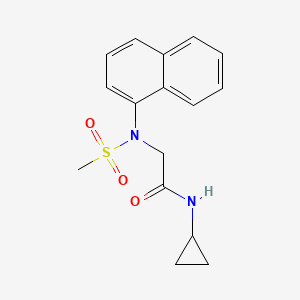 molecular formula C16H18N2O3S B5806954 N~1~-cyclopropyl-N~2~-(methylsulfonyl)-N~2~-1-naphthylglycinamide 
