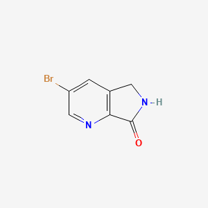 molecular formula C7H5BrN2O B580697 3-bromo-5H-pyrrolo[3,4-b]pyridin-7(6H)-one CAS No. 1346809-61-7