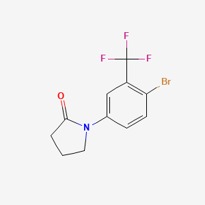 molecular formula C11H9BrF3NO B580698 1-(4-Bromo-3-trifluoromethylphenyl)pyrrolidin-2-one CAS No. 1261994-99-3