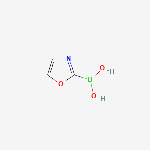 molecular formula C3H4BNO3 B580705 Oxazol-2-ylboronic acid CAS No. 891660-66-5