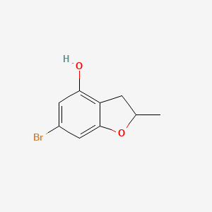 molecular formula C9H9BrO2 B580708 6-Bromo-2-methyl-2,3-dihydrobenzofuran-4-ol CAS No. 1207176-06-4