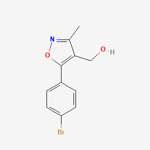 molecular formula C11H10BrNO2 B580723 5-(4-Bromophenyl)-3-methyl-4-isoxazolemethanol CAS No. 1280205-98-2