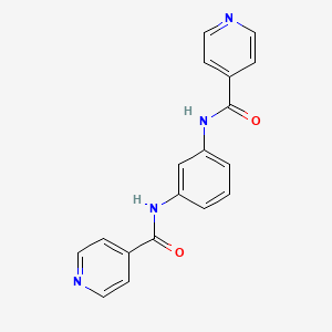 molecular formula C18H14N4O2 B5807241 N-[3-(pyridine-4-carbonylamino)phenyl]pyridine-4-carboxamide 