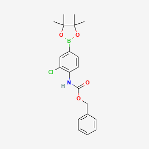 Benzyl (2-chloro-4-(4,4,5,5-tetramethyl-1,3,2-dioxaborolan-2-yl)phenyl)carbamate