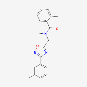 molecular formula C19H19N3O2 B5807308 N,2-dimethyl-N-[[3-(3-methylphenyl)-1,2,4-oxadiazol-5-yl]methyl]benzamide 