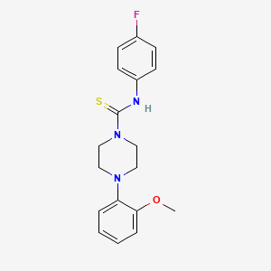 molecular formula C18H20FN3OS B5807340 N-(4-fluorophenyl)-4-(2-methoxyphenyl)piperazine-1-carbothioamide CAS No. 6046-23-7
