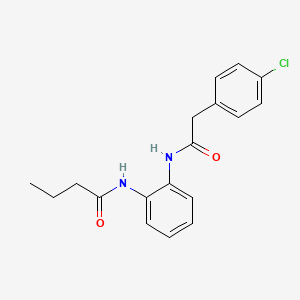 molecular formula C18H19ClN2O2 B5807372 N-(2-{[2-(4-chlorophenyl)acetyl]amino}phenyl)butanamide 