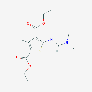 molecular formula C14H20N2O4S B5807427 diethyl 5-[(E)-dimethylaminomethylideneamino]-3-methylthiophene-2,4-dicarboxylate 