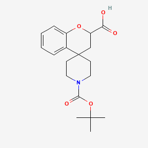 molecular formula C19H25NO5 B580743 1'-(Tert-butoxycarbonyl)spiro[chroman-4,4'-piperidine]-2-carboxylic acid CAS No. 1228631-15-9