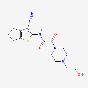 molecular formula C16H20N4O3S B5807458 N-(3-cyano-5,6-dihydro-4H-cyclopenta[b]thien-2-yl)-2-[4-(2-hydroxyethyl)-1-piperazinyl]-2-oxoacetamide 