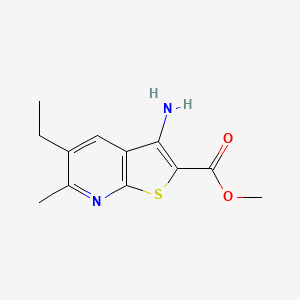 molecular formula C12H14N2O2S B5807467 methyl 3-amino-5-ethyl-6-methylthieno[2,3-b]pyridine-2-carboxylate 