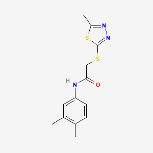 molecular formula C13H15N3OS2 B5807517 N-(3,4-dimethylphenyl)-2-[(5-methyl-1,3,4-thiadiazol-2-yl)thio]acetamide 