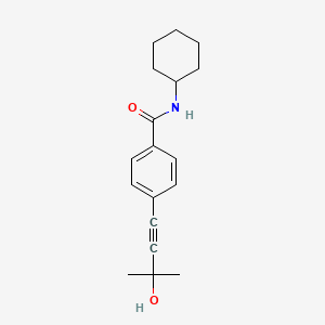 molecular formula C18H23NO2 B5807525 N-cyclohexyl-4-(3-hydroxy-3-methylbut-1-yn-1-yl)benzamide 