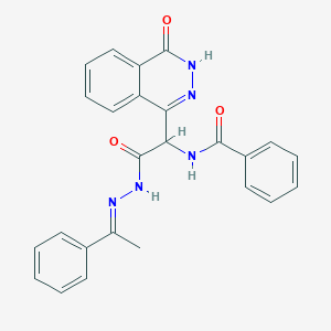 molecular formula C25H21N5O3 B5807596 N-{2-oxo-1-(4-oxo-3,4-dihydro-1-phthalazinyl)-2-[2-(1-phenylethylidene)hydrazino]ethyl}benzamide 