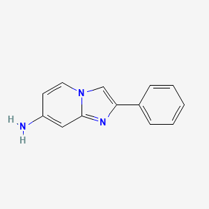 molecular formula C13H11N3 B580763 2-Phenylimidazo[1,2-a]pyridin-7-amine CAS No. 1278407-54-7