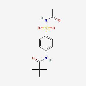 molecular formula C13H18N2O4S B5807639 N-[4-(acetylsulfamoyl)phenyl]-2,2-dimethylpropanamide CAS No. 6098-85-7