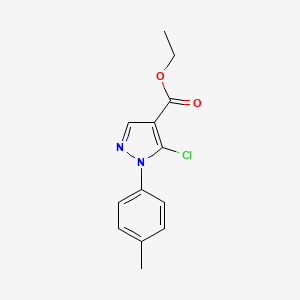 molecular formula C13H13ClN2O2 B580766 Ethyl 5-chloro-1-(p-tolyl)-1H-pyrazole-4-carboxylate CAS No. 1245258-69-8