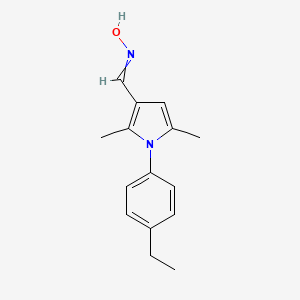molecular formula C15H18N2O B5807690 N-[[1-(4-ethylphenyl)-2,5-dimethylpyrrol-3-yl]methylidene]hydroxylamine 
